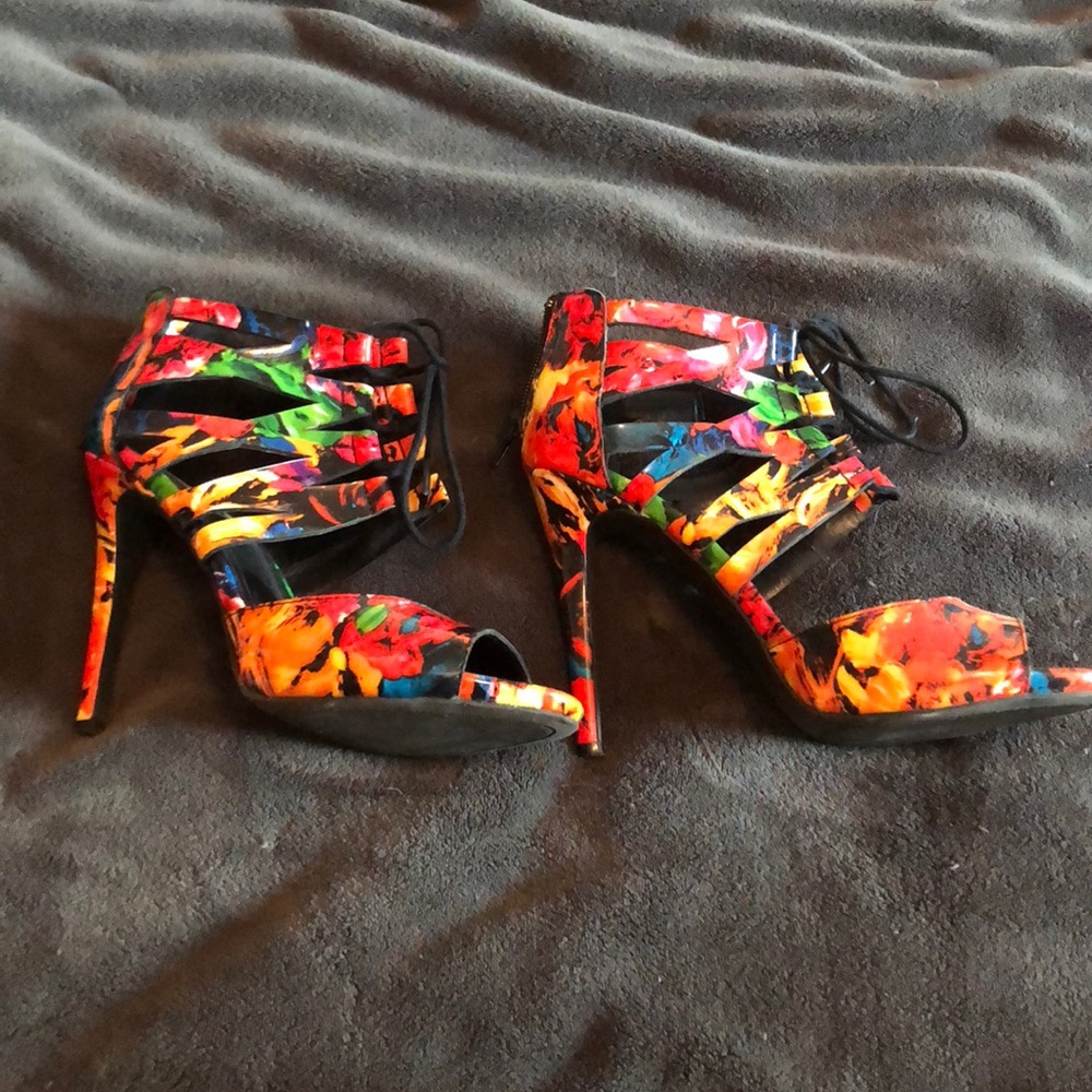 Steve Madden rainbow pumps!